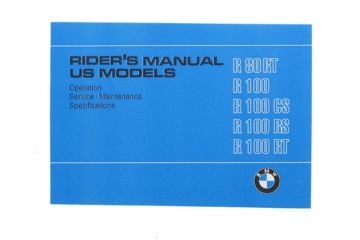 BMW Owner's Manual, 1983 Edition US Models